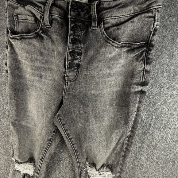 BKE Billie Gray Denim Jeans Slim Fit High Rise Ankle Skinny Stretch ACTL 29x27 - Picture 3 of 16